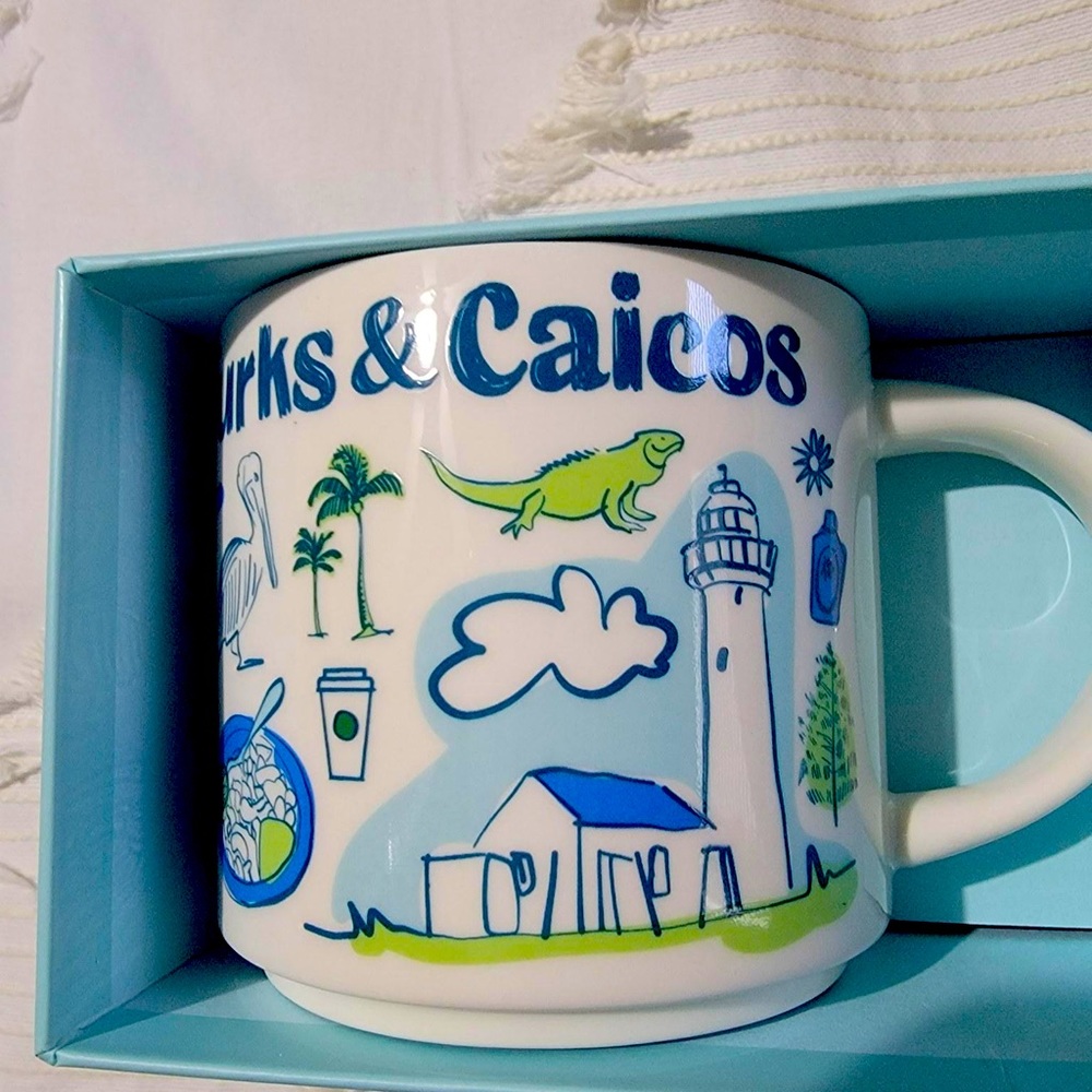 Starbucks Turks and Caicos coffee Mug. Been there series. Brand new in box.